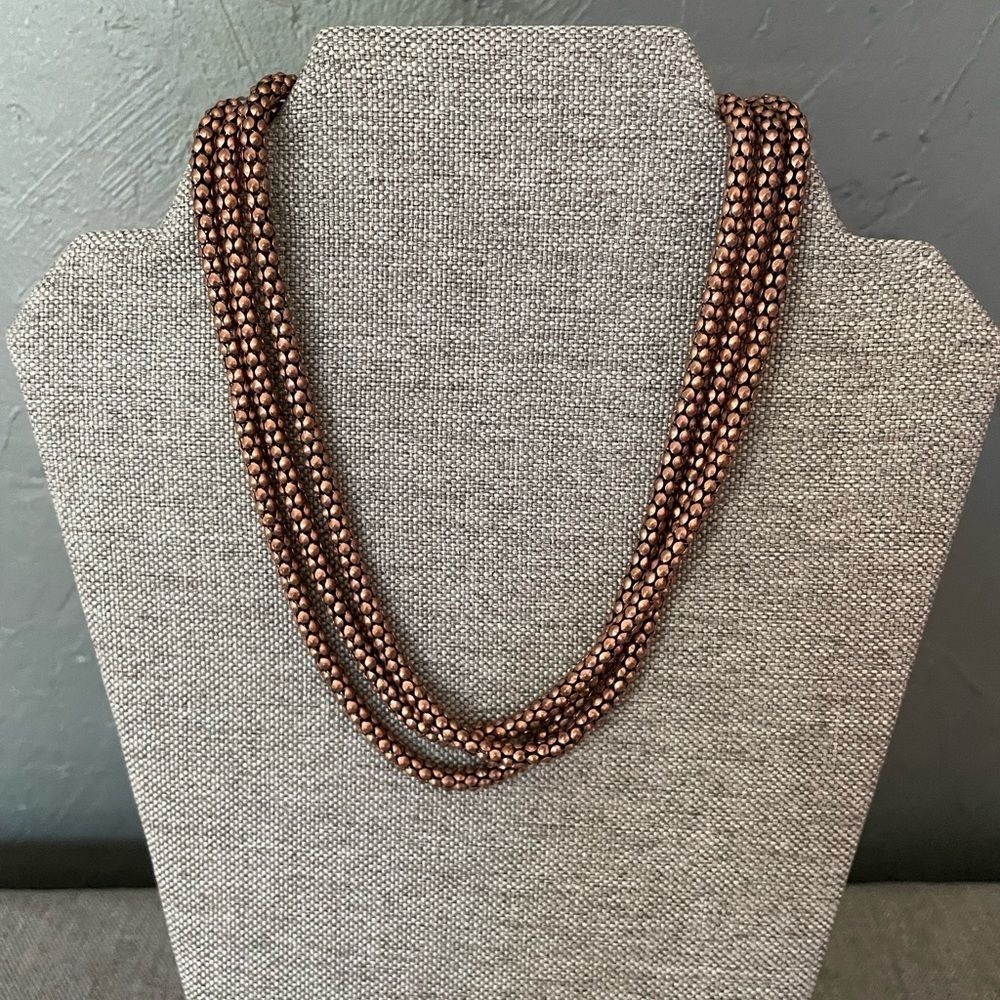 Coppertone Three Strand Necklace